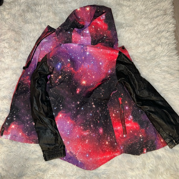 Glamour Kills Freshies Pink Galaxy 10K Snowboard/Ski Winter Jacket - Picture 2 of 3